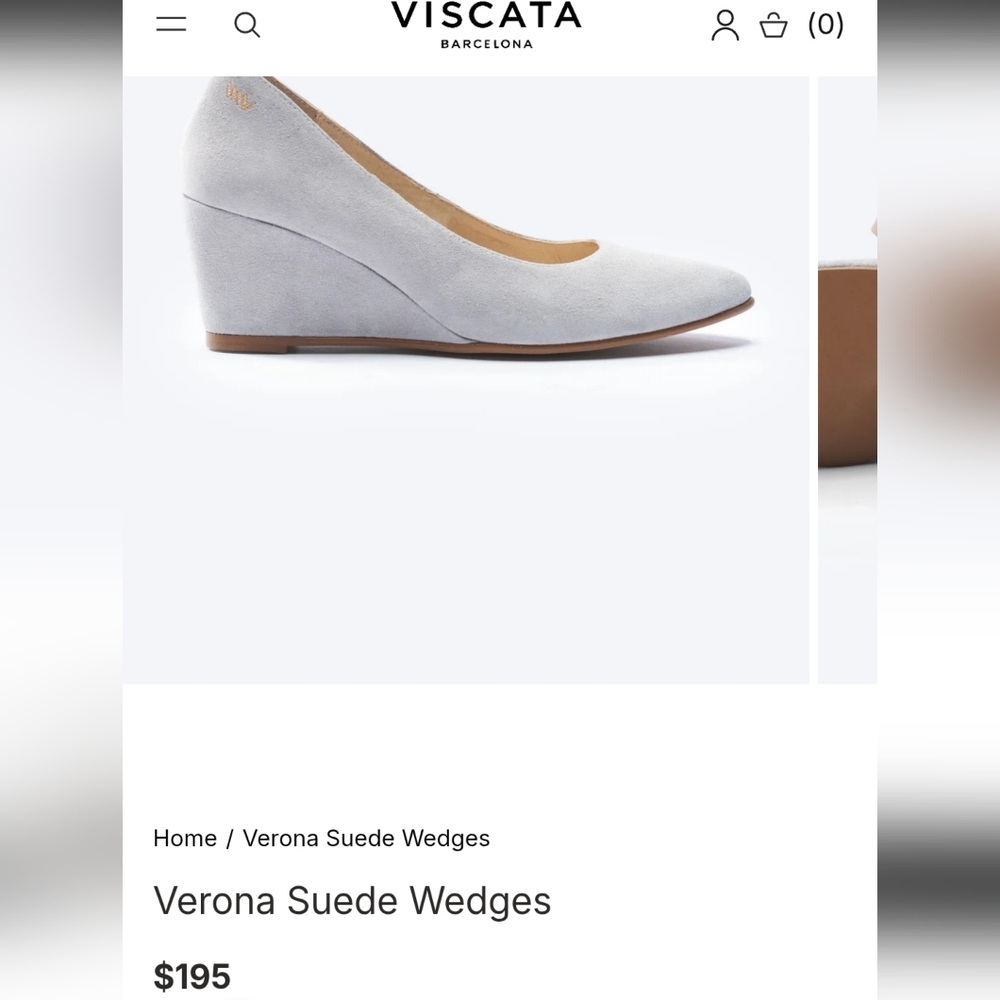 Viscata Verona Suede Wedges in Light Gray size US 10 - Picture 7 of 16